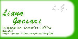 liana gacsari business card